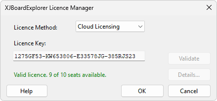 XJBoardExplorer valid cloud licence