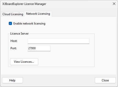 XJBoardExplorer network licensing