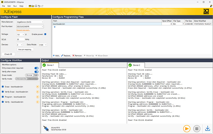 XJExpress parallel programming two flashes concurrently - thumbnail