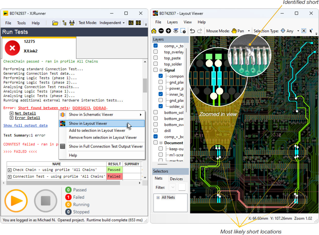 XJRunner error in Layout Viewer