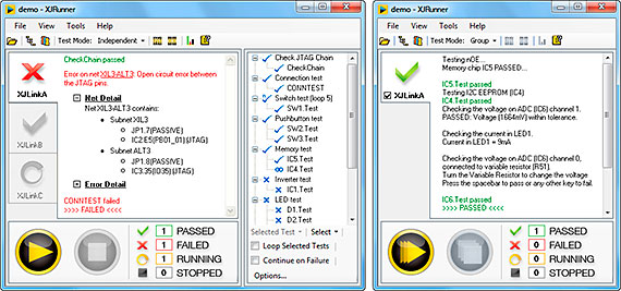 XJRunner manufacturing test environment